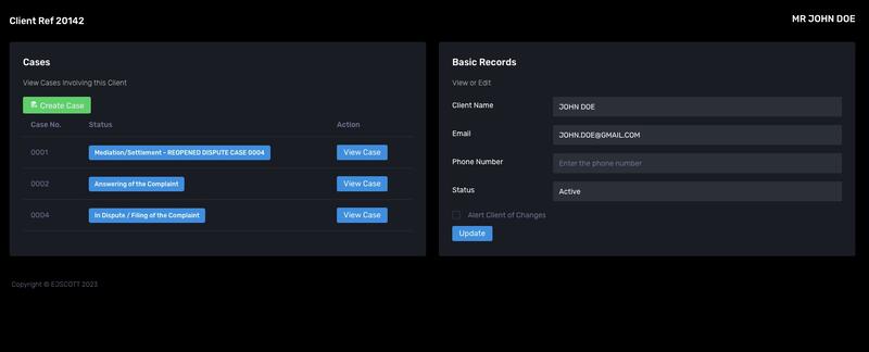 Law Firm Case Management System